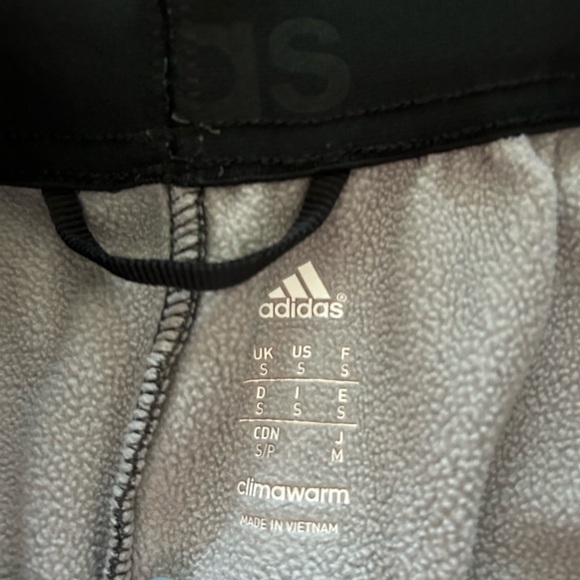 Adidas heather gray sweatpants; size S. Front pockets with zippers. - Picture 5 of 9